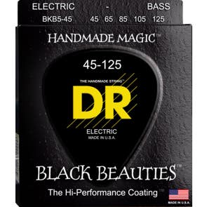DR Strings BKB545 Black Beauties Coated Bass Strings 5 String 45-125