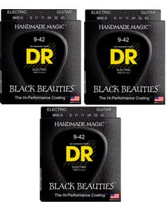 DR Strings BKE9 Black Beauties Electric Guitar Strings