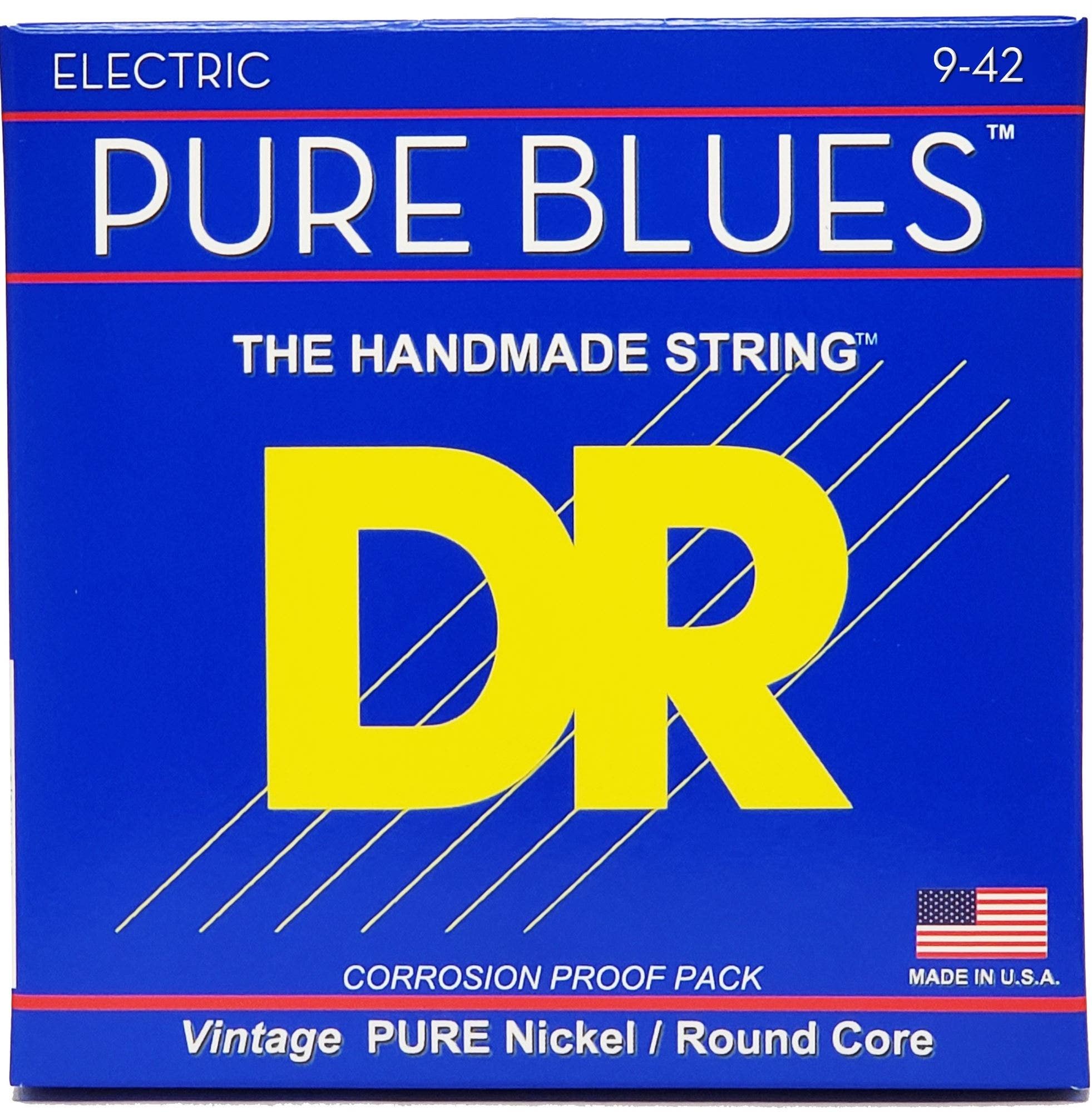 DR Strings PHR-9 Pure Blues Nickel Electric Set