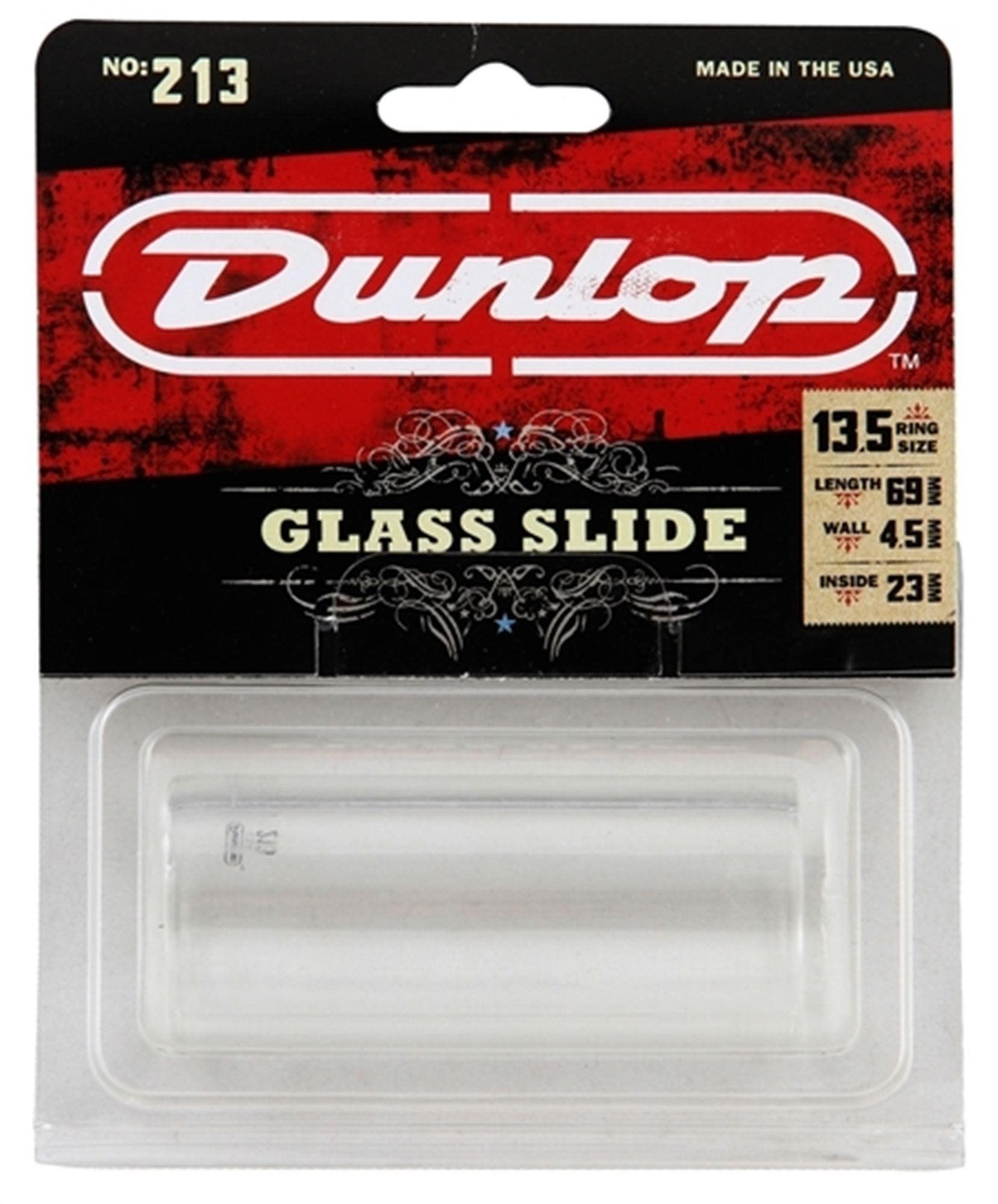 Dunlop 218SI Tempered Glass Guitar Slide Heavy Wall Medium Short