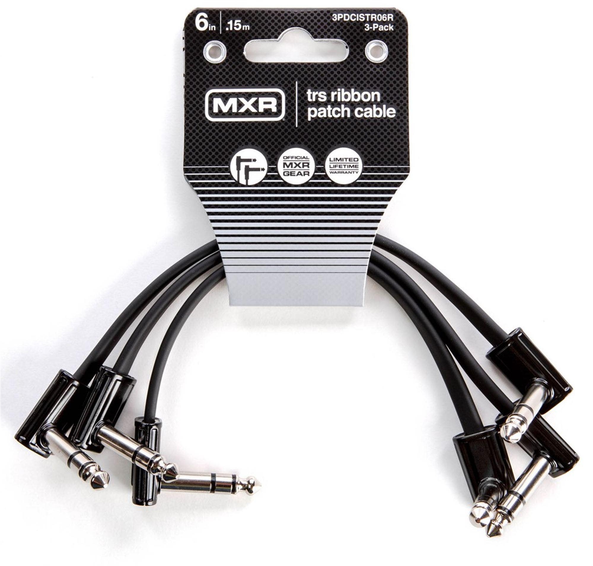 MXR 3PDCISTR06R Ribbon TRS Cable 6" 3 Pack