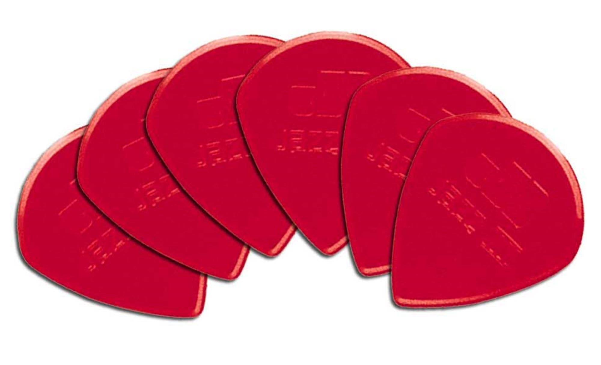 Dunlop 47P3N Nylon Jazz III Guitar Picks 1.38mm 6 Pack Red
