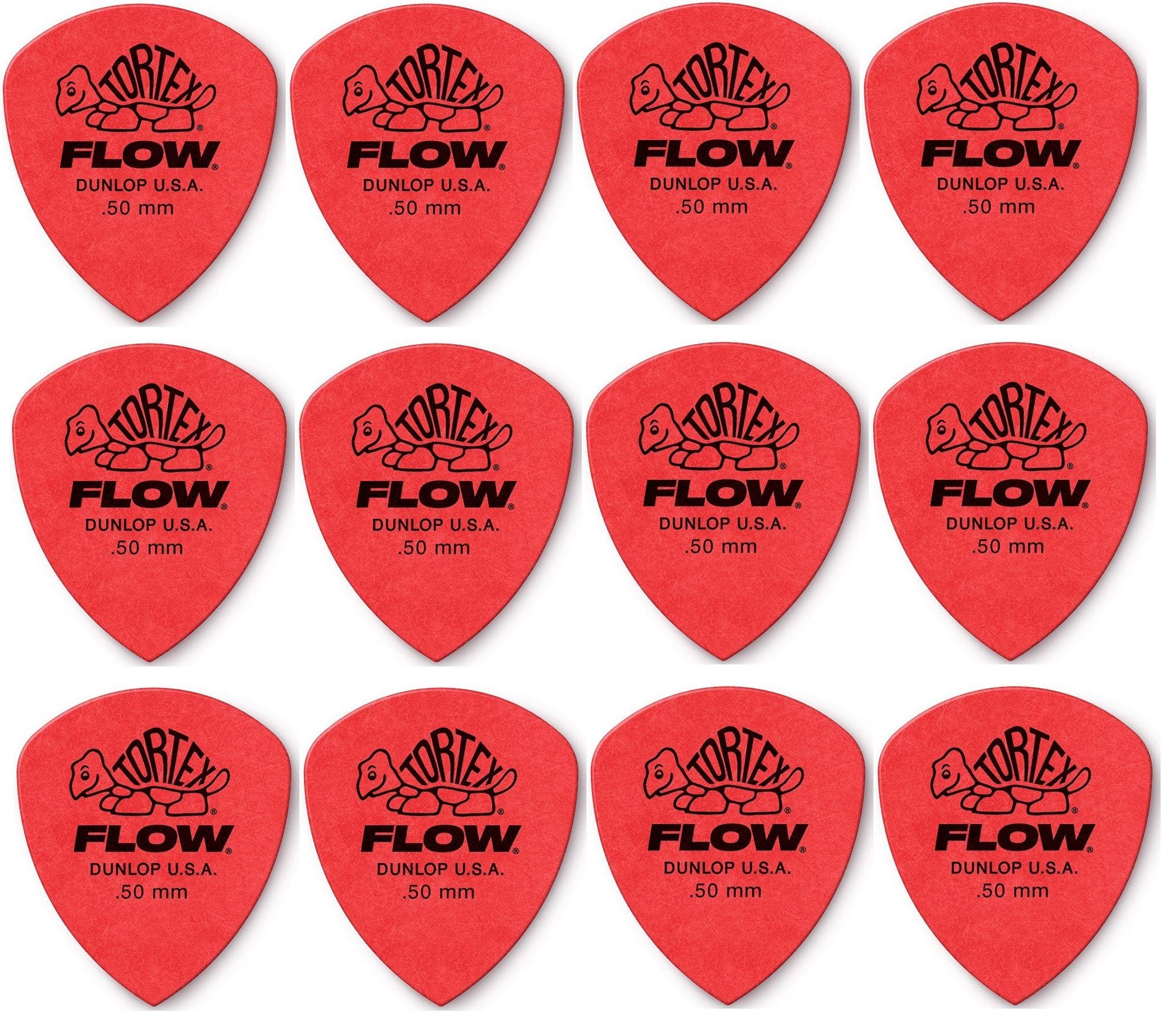 Dunlop 558 Tortex Flow Guitar Picks 12 Pack | American Musical Supply