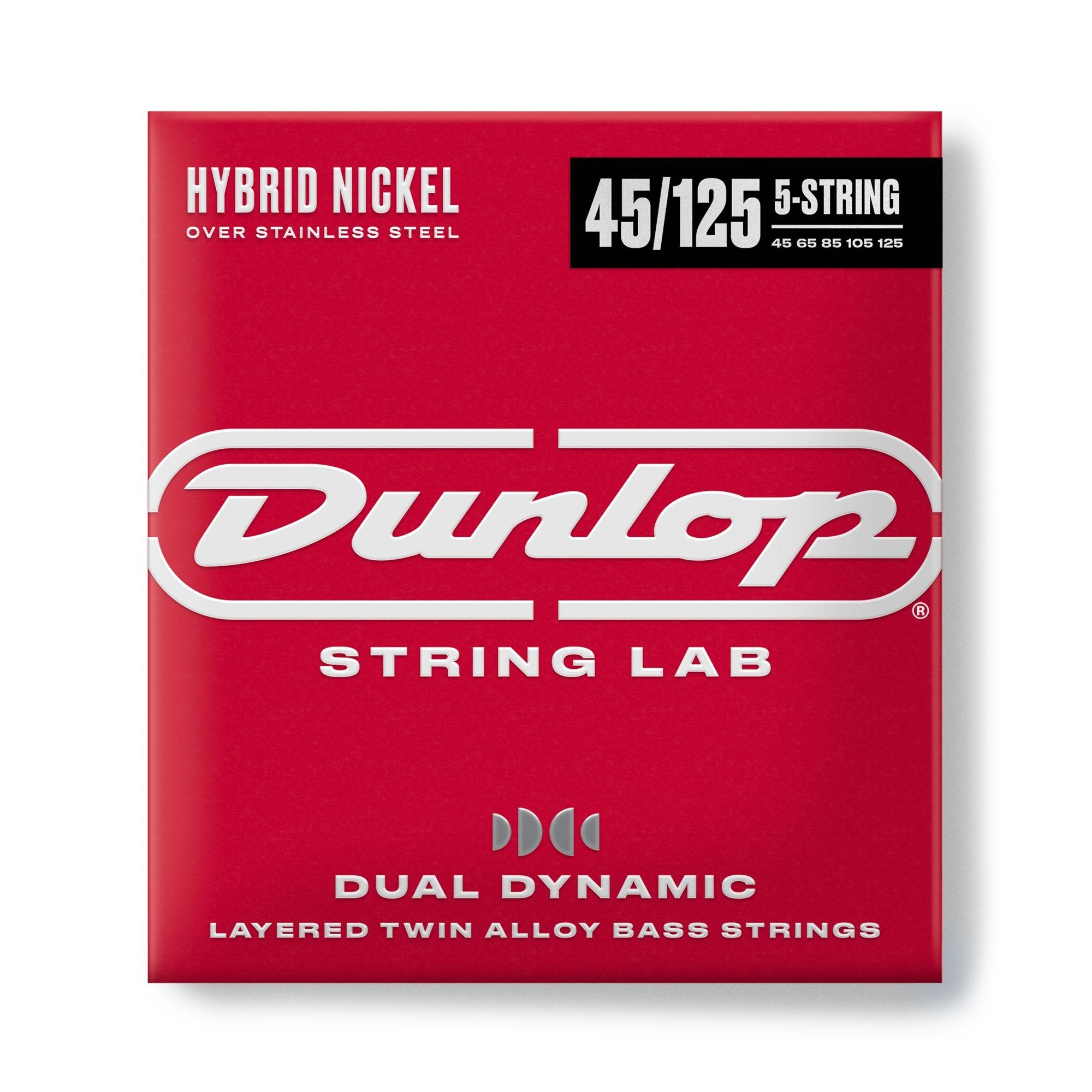Dunlop DBHYN45125 Hybrid Nickel 5-String Bass Set