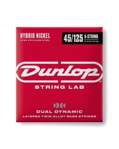 Dunlop DBHYN45125 Hybrid Nickel 5-String Bass Set