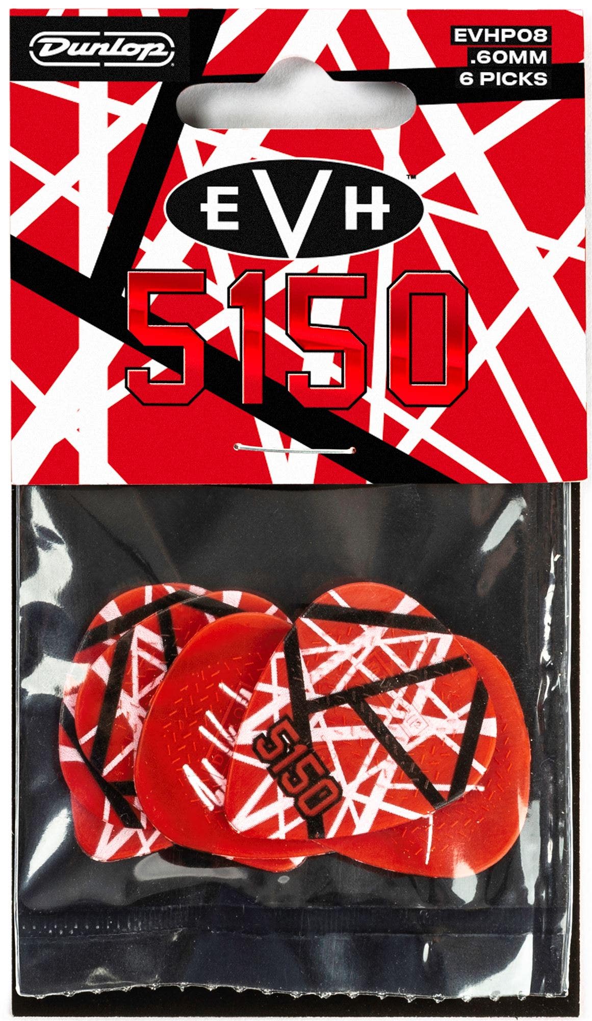 Dunlop EVHP08 5051 Max-Grip Guitar Picks 6 Pack