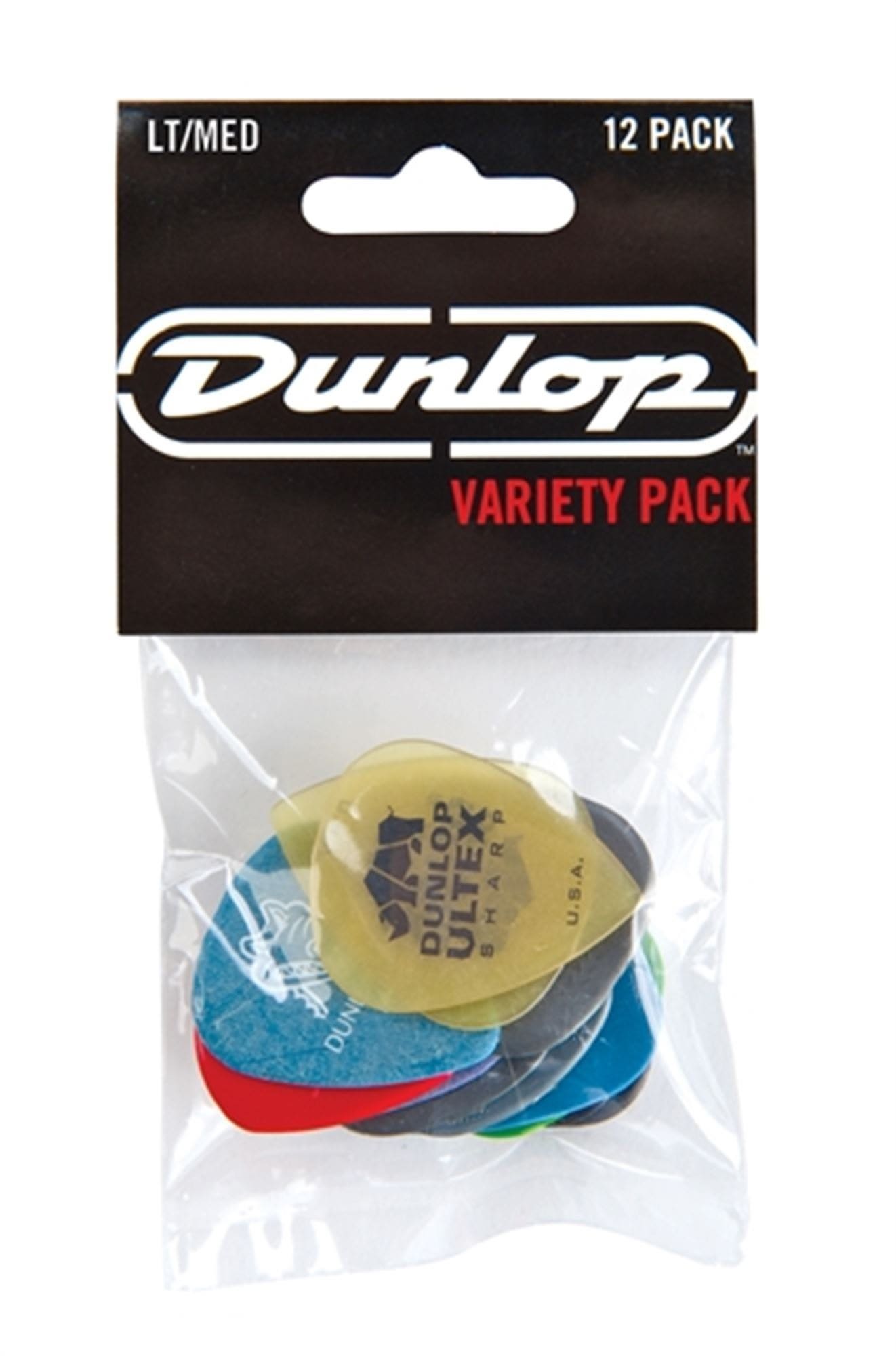 Dunlop PVP101 Guitar Picks Thin Medium Variety 12 Pack