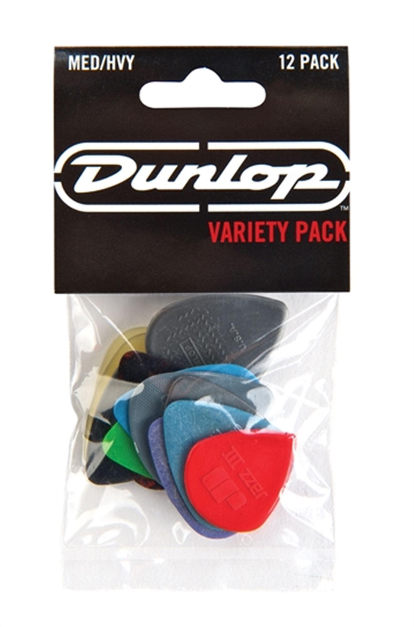 Dunlop PVP102 Guitar Picks Medium Heavy Variety 12 Pack