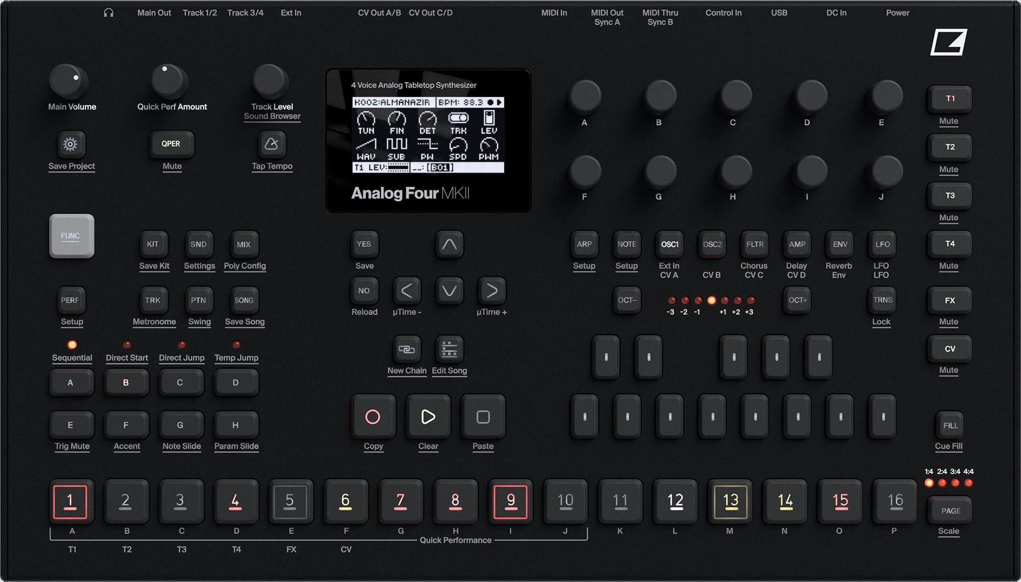 Elektron Analog Four MKII Desktop Analog Synthesizer