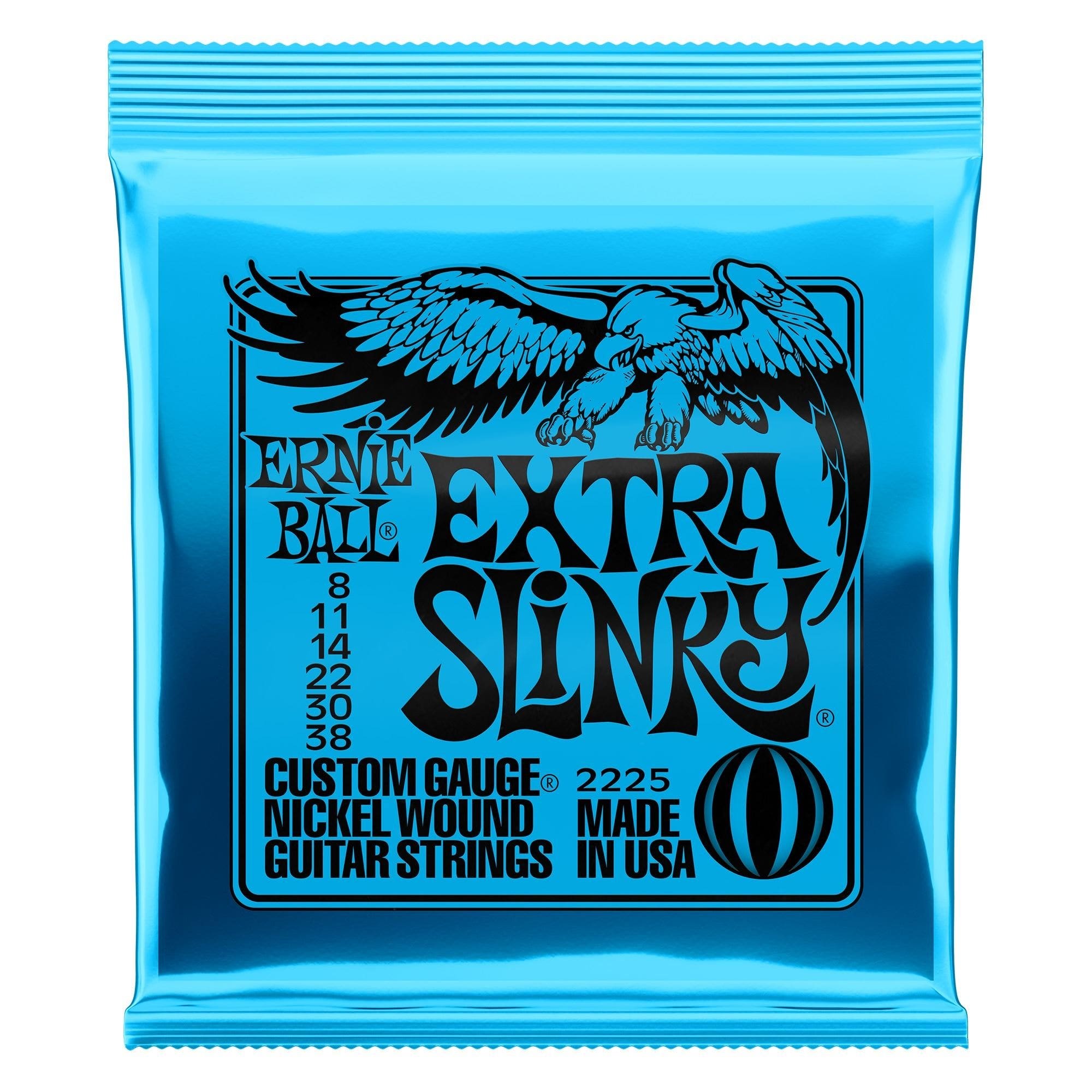 Ernie Ball 2225 Extra Slinky Electric Guitar Strings 8-38