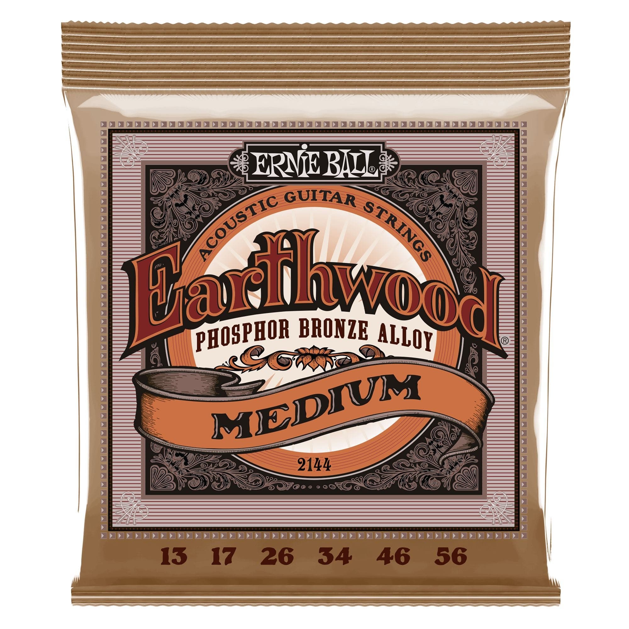 Ernie Ball P02144 Earthwood Medium Acoustic Phosphor Bronze Strings