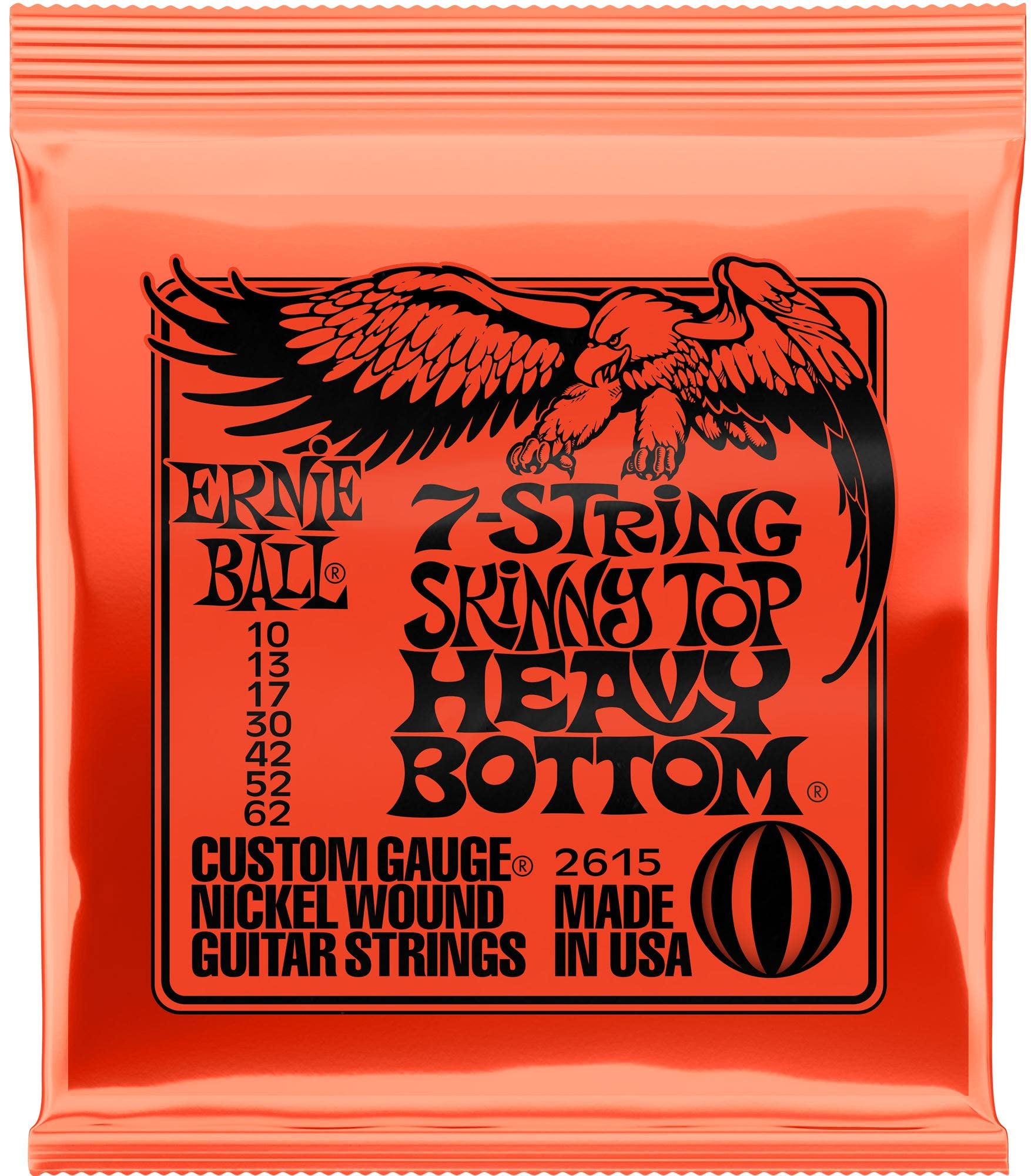 Ernie Ball P02615 Skinny Top Heavy Bottom Slinky 7-String Electric Set 10-62