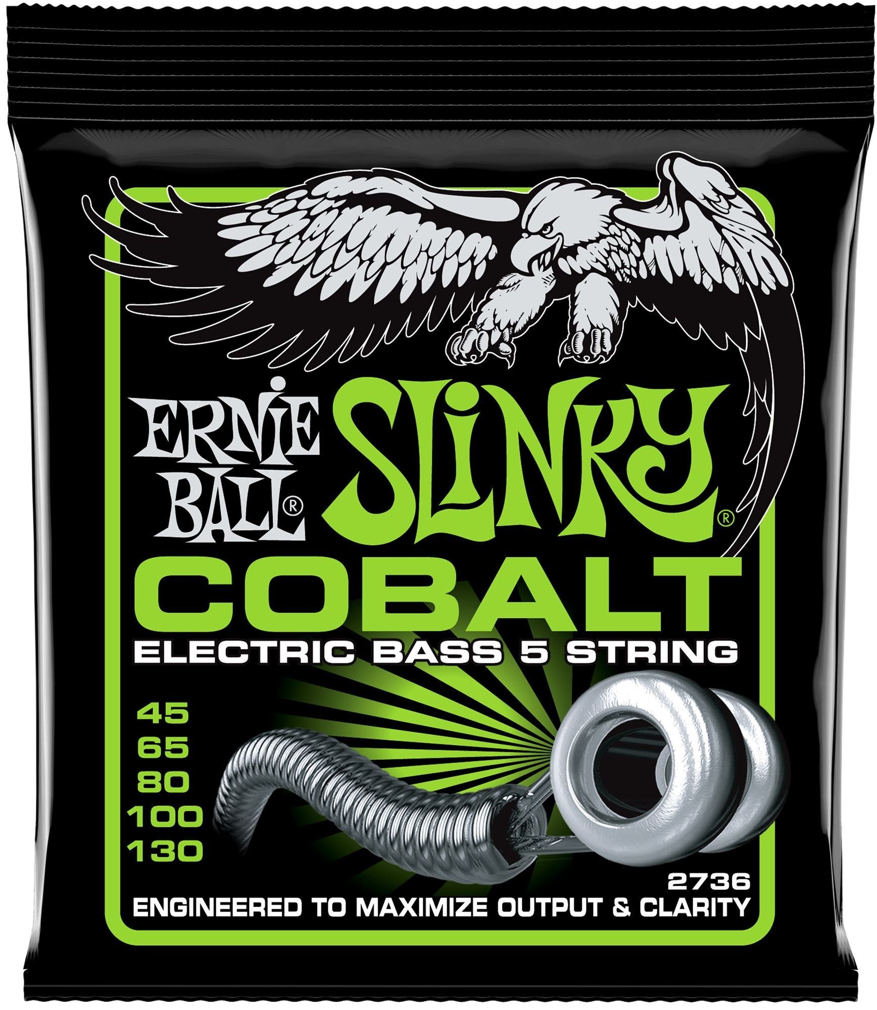 Ernie Ball P02736 5-String Slinky Cobalt Electric Bass Strings