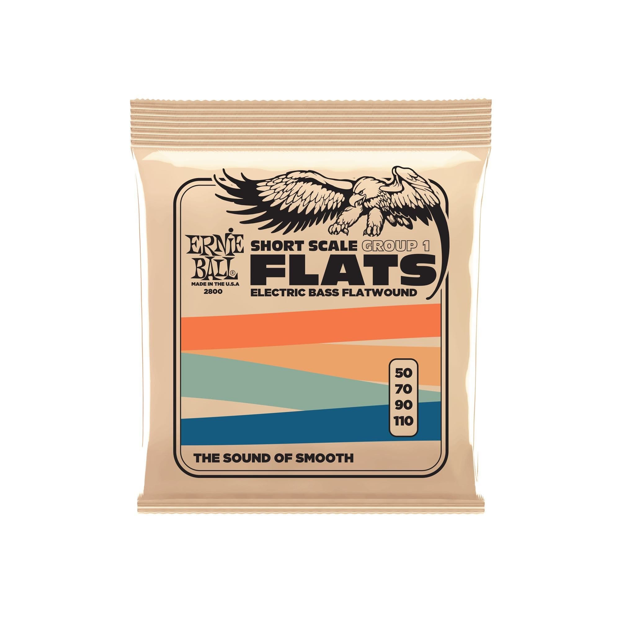 Ernie Ball Short Scale Flatwound Bass Guitar Strings Set