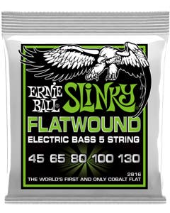 Ernie Ball P02816 Regular Slinky 5-String Flatwound Bass Strings