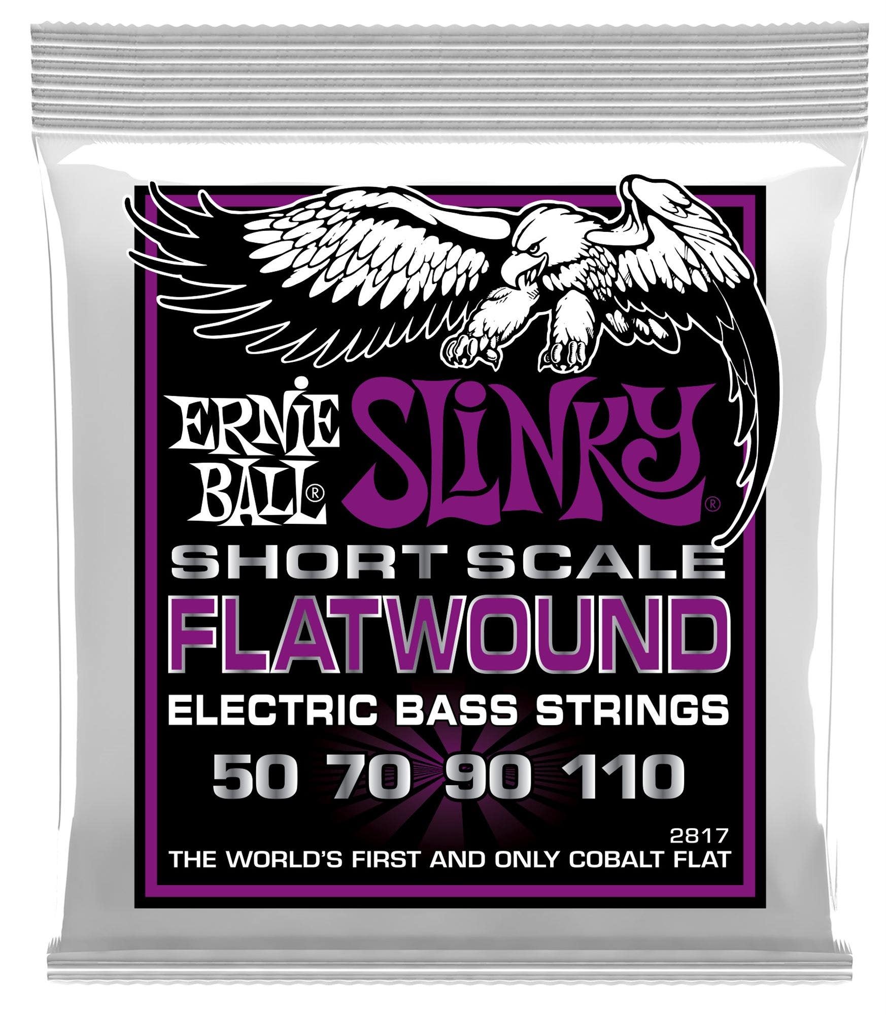 Ernie Ball Flatwound Short Scale Bass Guitar String Set