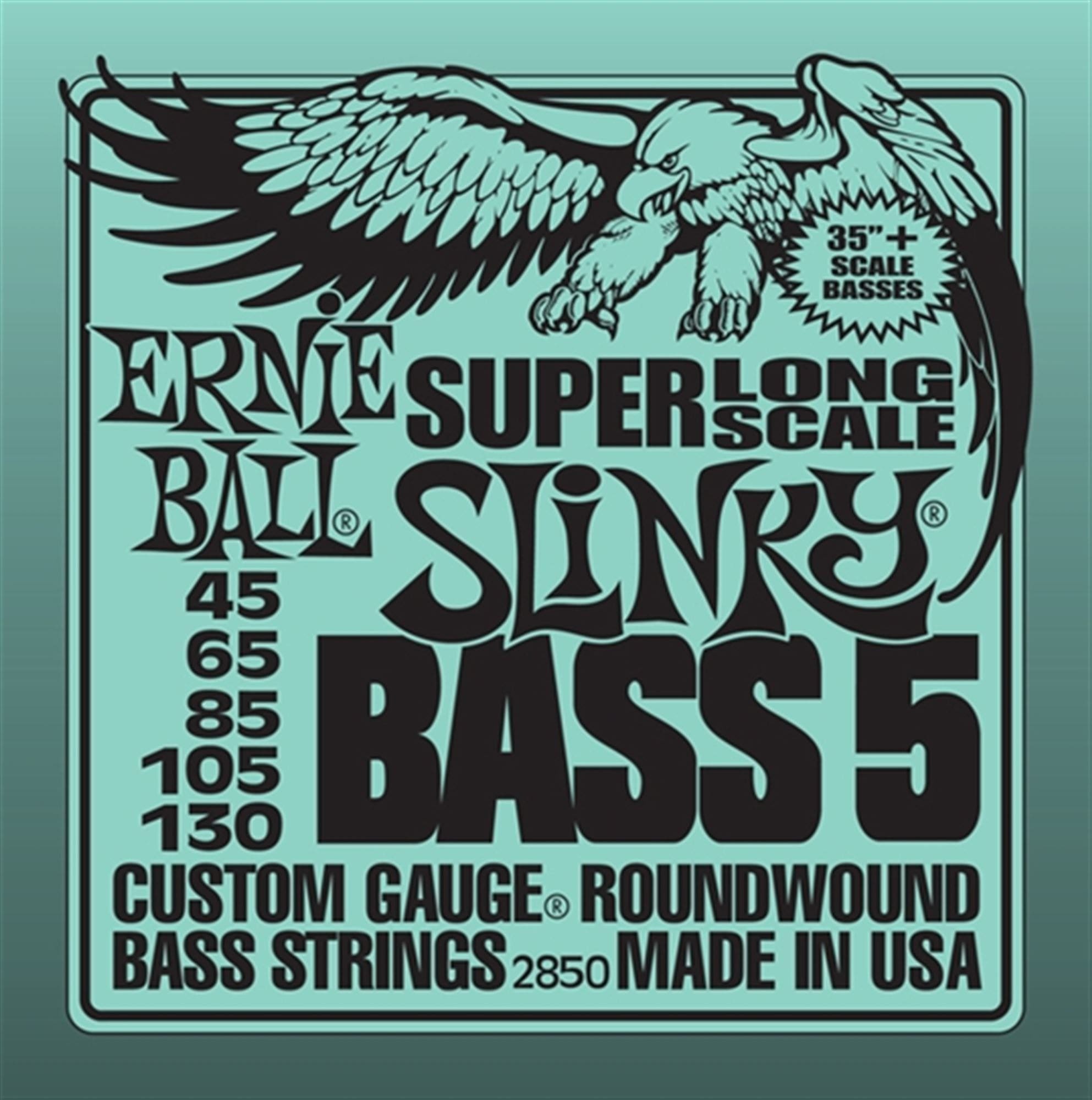 Ernie Ball P02850 Super Long Scale Slinky Bass 5 Strings