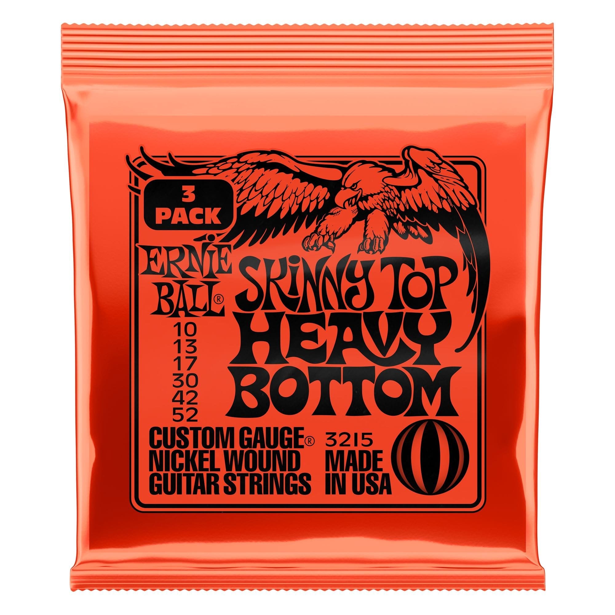 Ernie Ball P03215 Skinny Top Heavy Bottom Nickel Wound 3 Pack