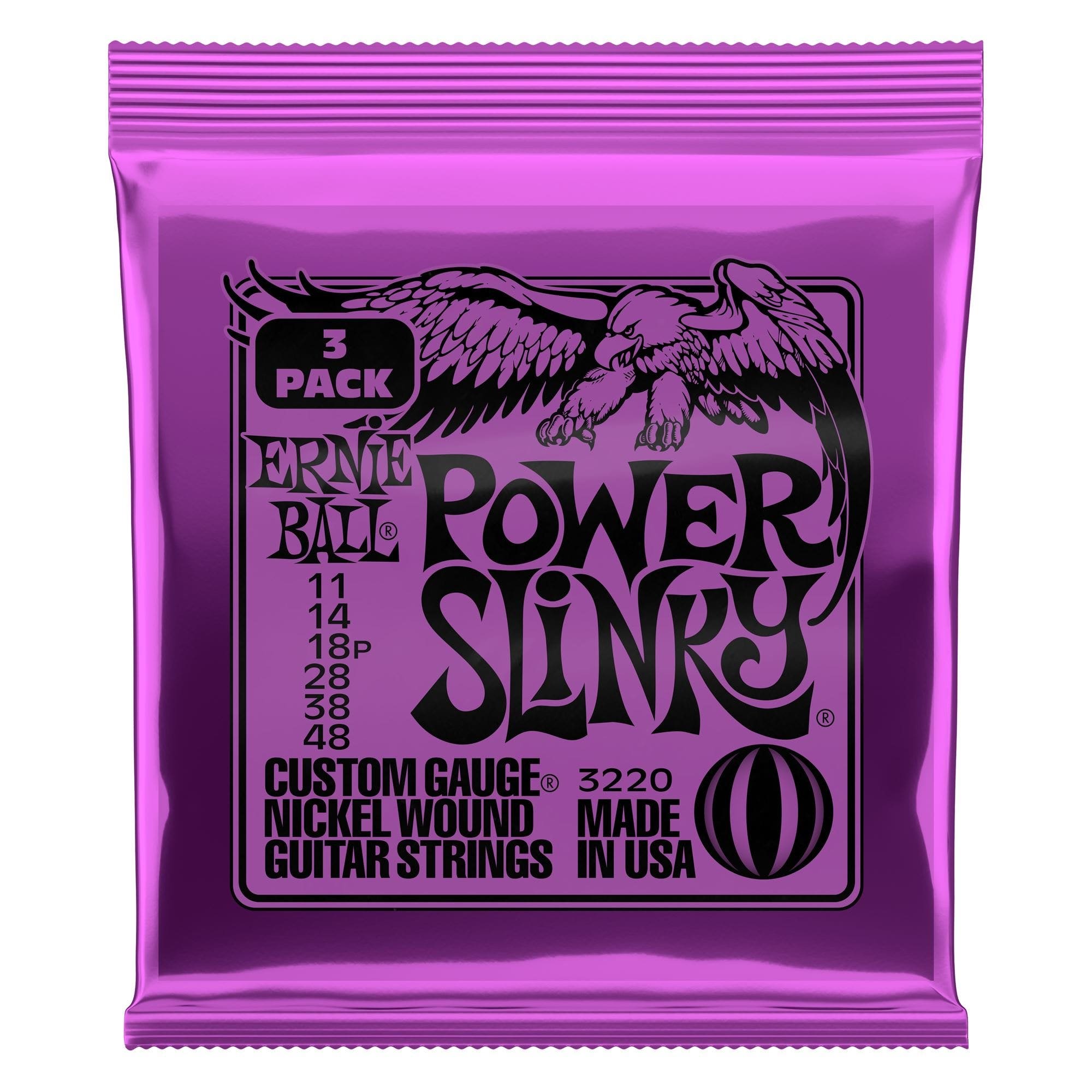 Ernie Ball 2220 Power Slinky Nickel Wound Electric Guitar Strings