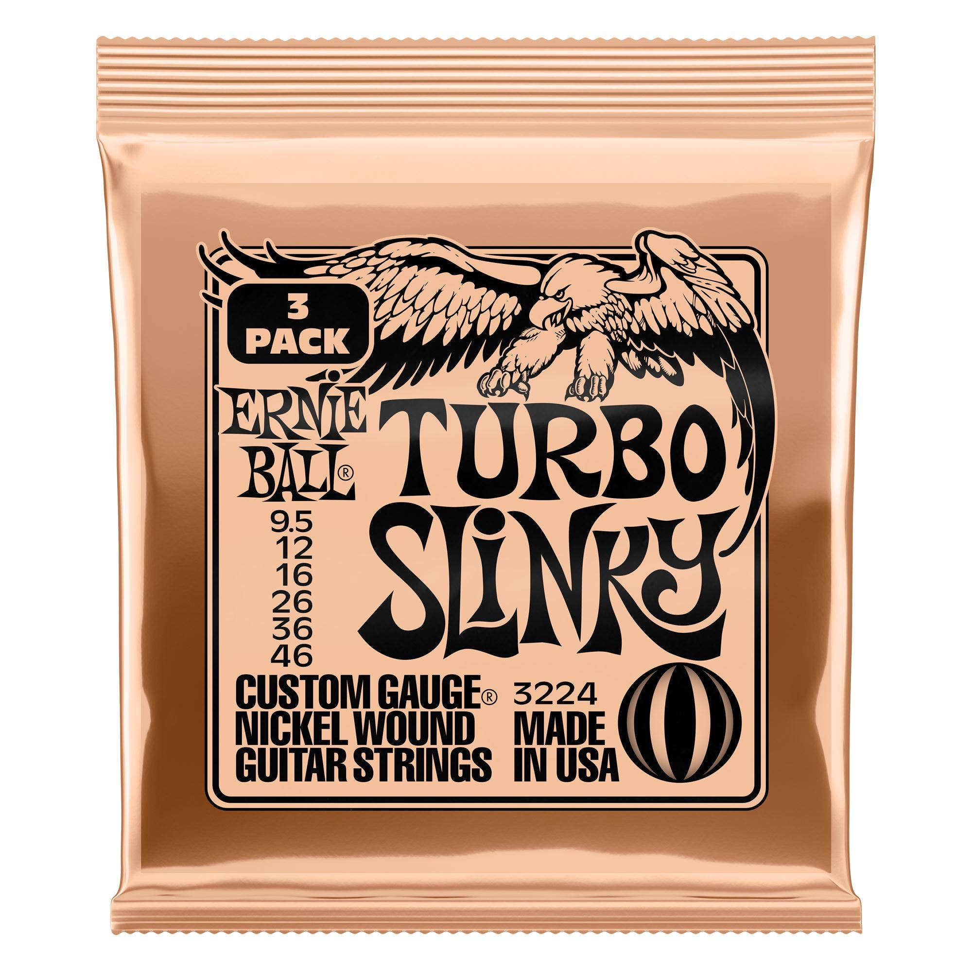 Ernie Ball P02224 Turbo Slinky Electric Guitar Strings