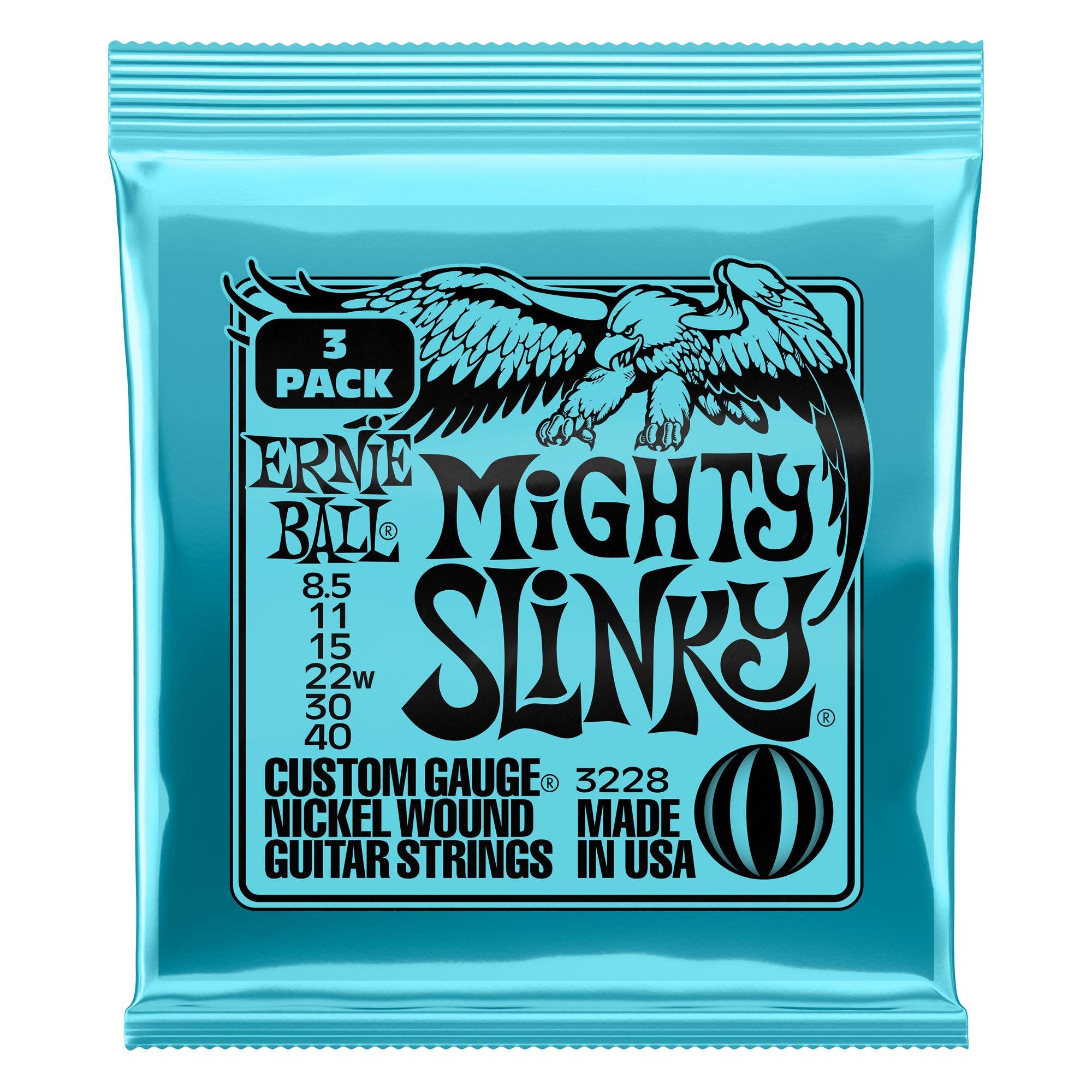 Ernie Ball P02228 Mighty Slinky Electric Guitar Strings