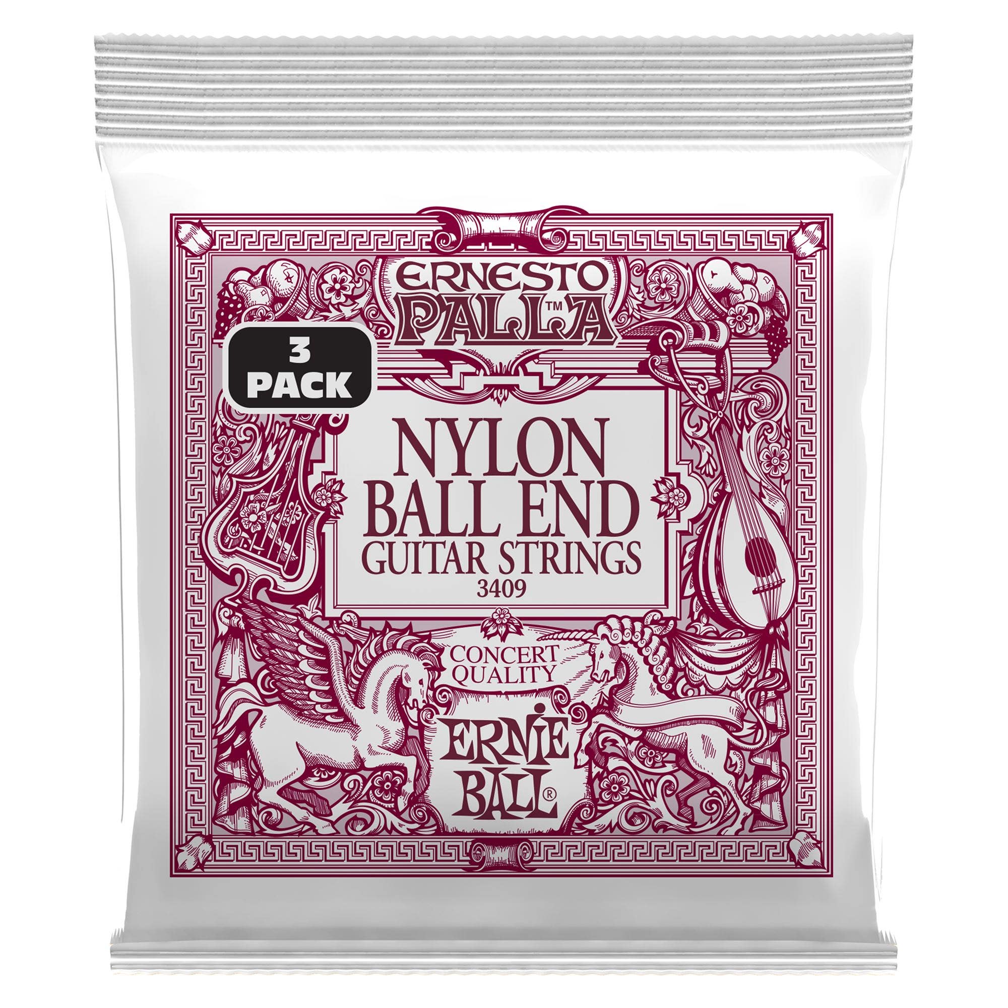 Ernie Ball P02409 Ernesto Palla Black and Gold Ball End Nylon Strings