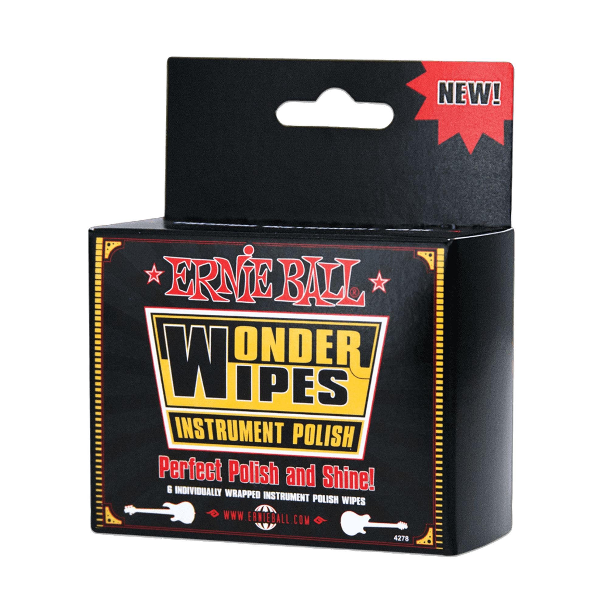 Ernie Ball P04278 Wonder Wipes Instrument Polish 6 Pack