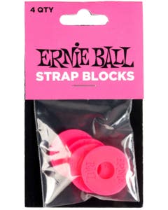 Ernie Ball P05623 Strap Blocks Pink 4 Pack