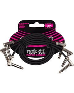 Ernie Ball P06222 Flat Ribbon Patch Cable 12" 3 Pack