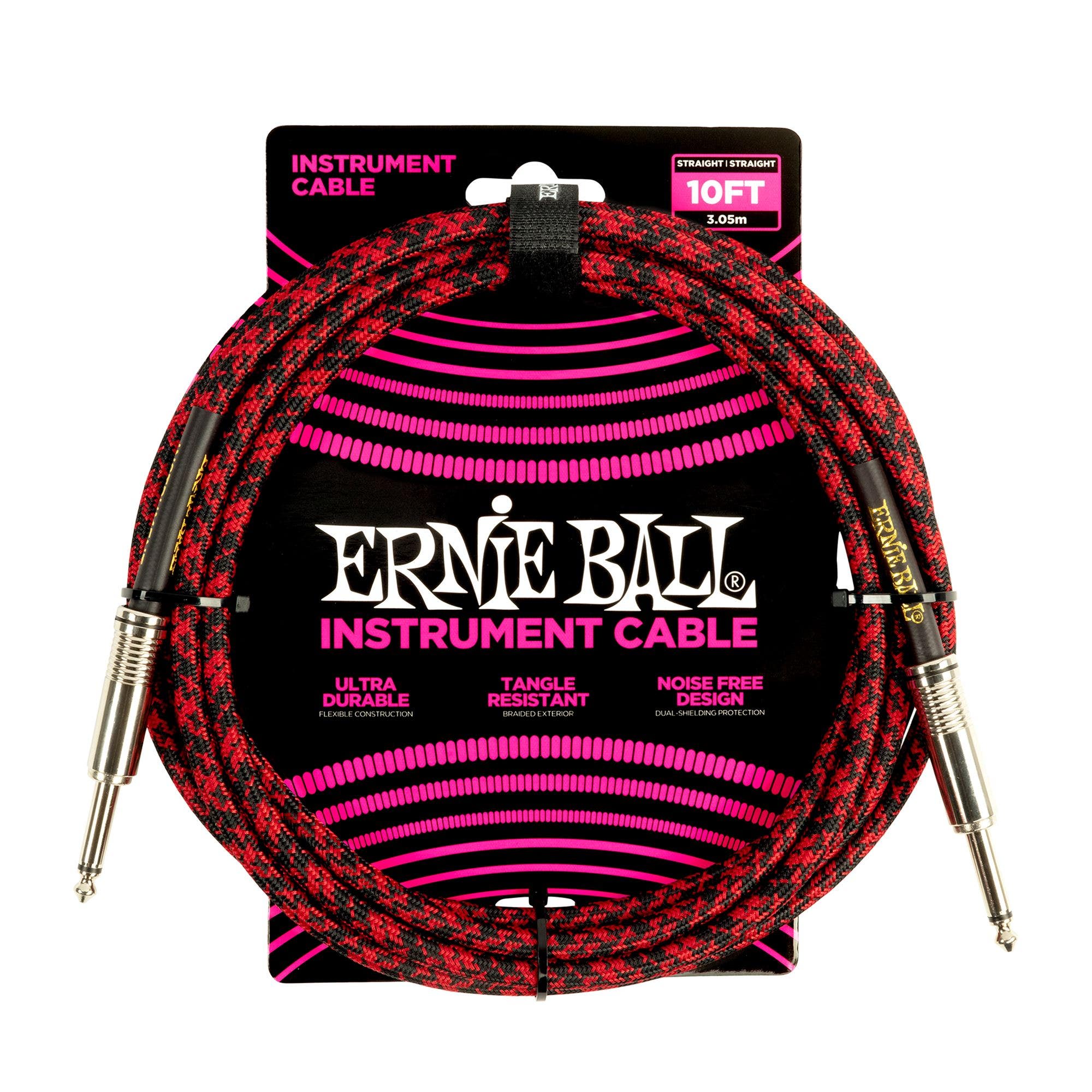 Ernie Ball Braided Instrument Cable Straight Ends