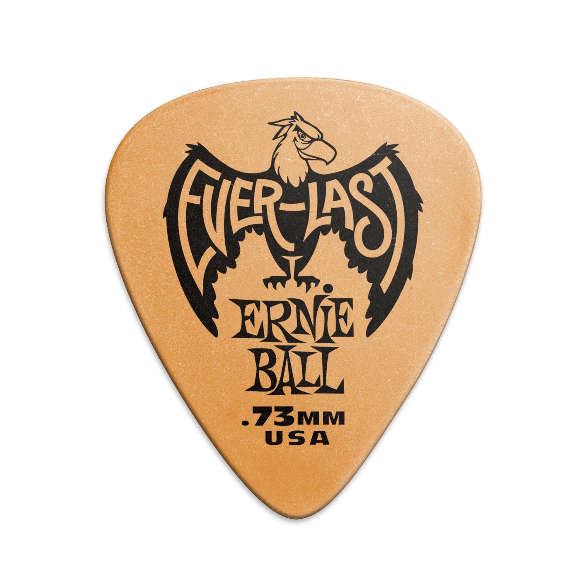 Ernie Ball P09190 Everlast Guitar Picks Orange 12pk 0.73mm