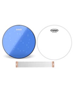 Evans Blue Hydraulic Coated Snare Head 14" Plus S14H30 and Blasters