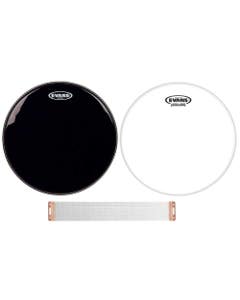 Evans Hydraulic Black Drum Head 14" with S14H30 and Blasters
