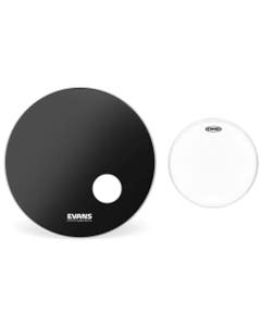 Evans Onyx Resonant Bass Drum Head Matte Black 22 Inch
