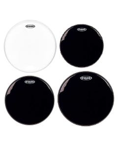 Evans Black Hydraulic and Genera G1 Coated Drum Head Package