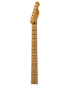 Fender Replacement Telecaster Neck Satin Roasted Maple Flat Oval Shape