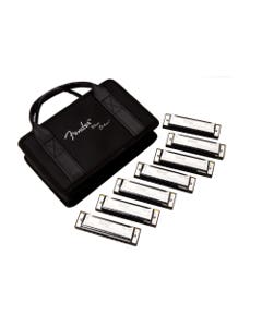 Fender Blues Deluxe Harmonicas 7 Pack with Case