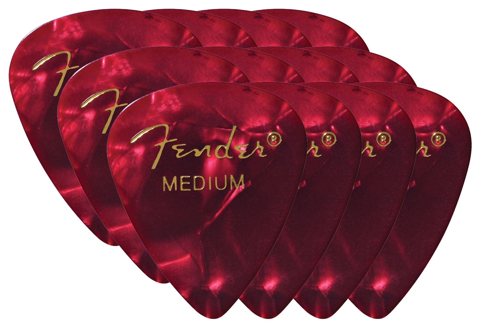 Fender 351 Premium Picks 12 Pack Red MOTO Medium