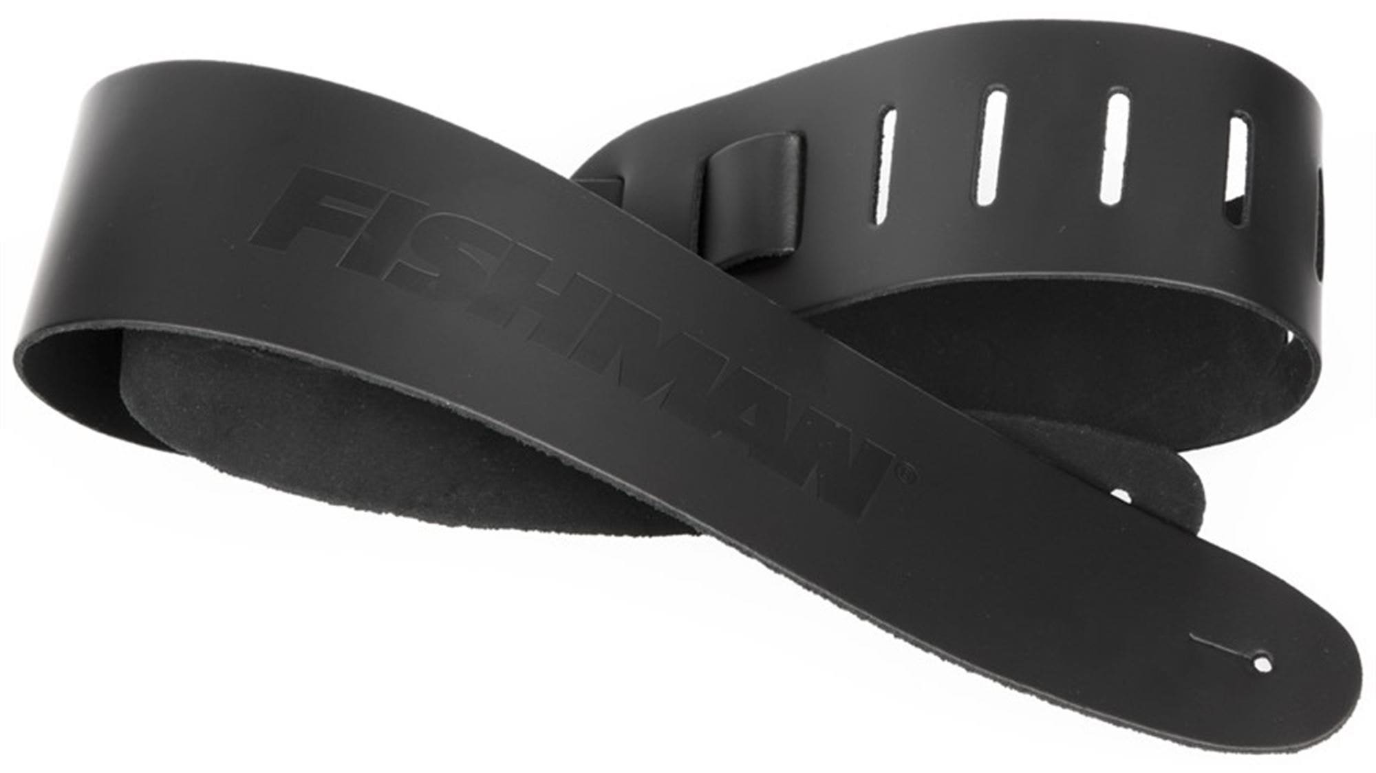 Fishman Brand MAR-PRO-GS1 Guitar Strap Black Leather