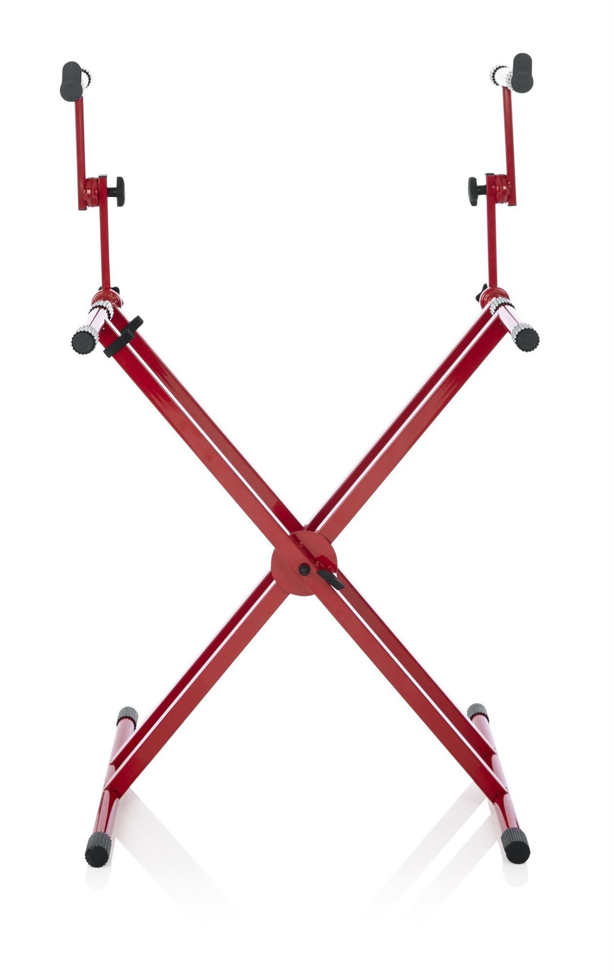 Gator Frameworks GFW-KEY-5100XRED 2 Tier X Style Keyboard Stand Red