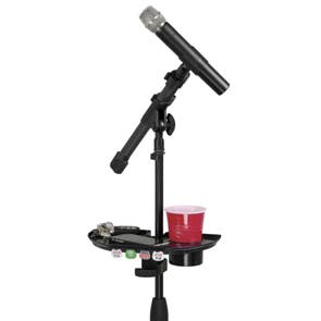 Gator GFWMICACCTRAY Mic Microphone Stand Accessory Tray with Drink Holder