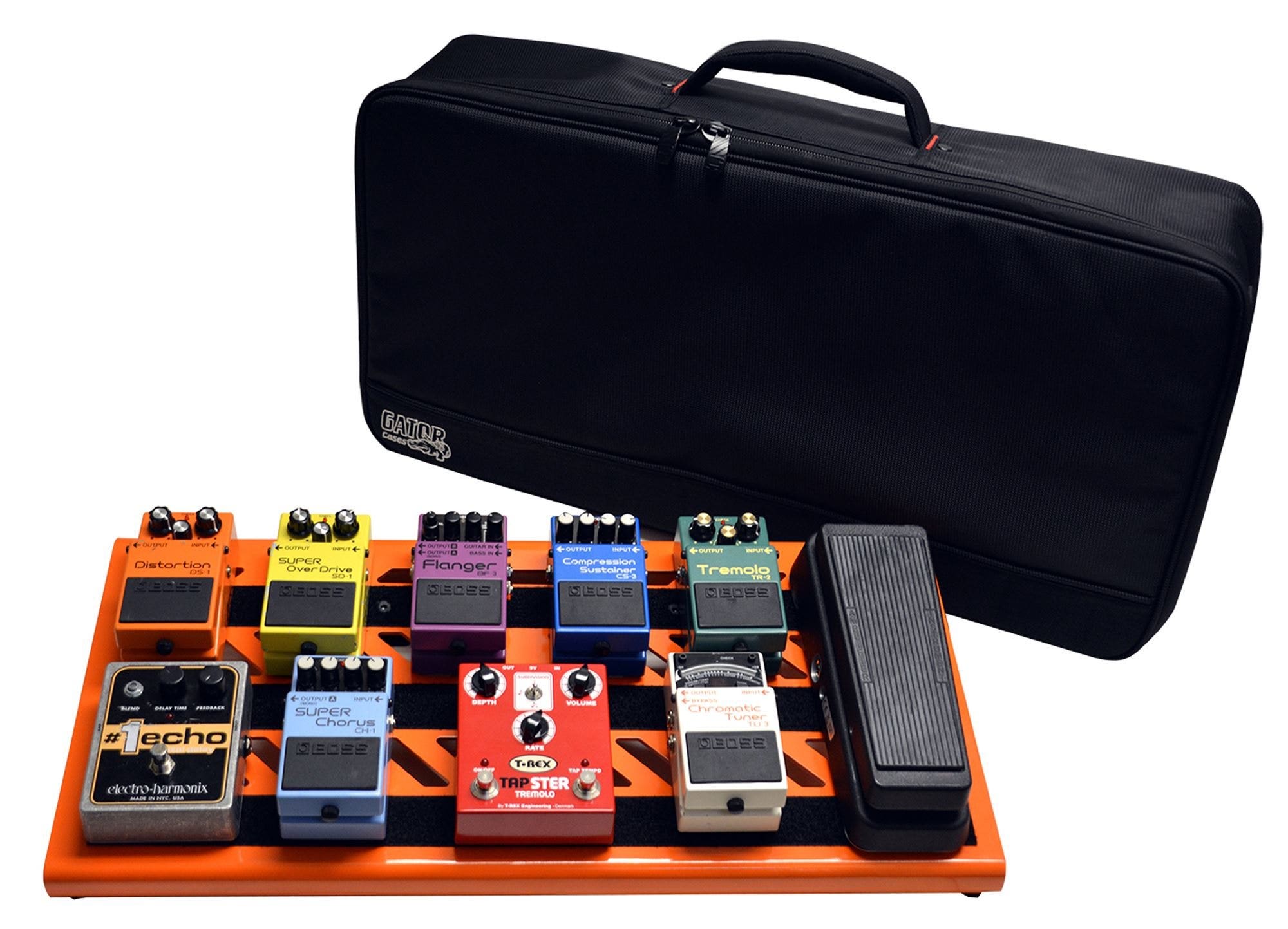 Gator GPBBAKOJ Orange Aluminum Large Pedalboard with Bag