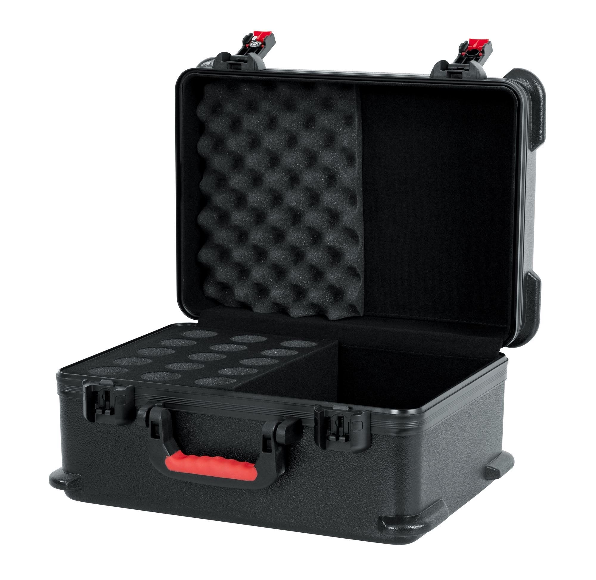 Gator GTSA-MIC15 TSA ATA Molded Case with Drops for 15 Microphones