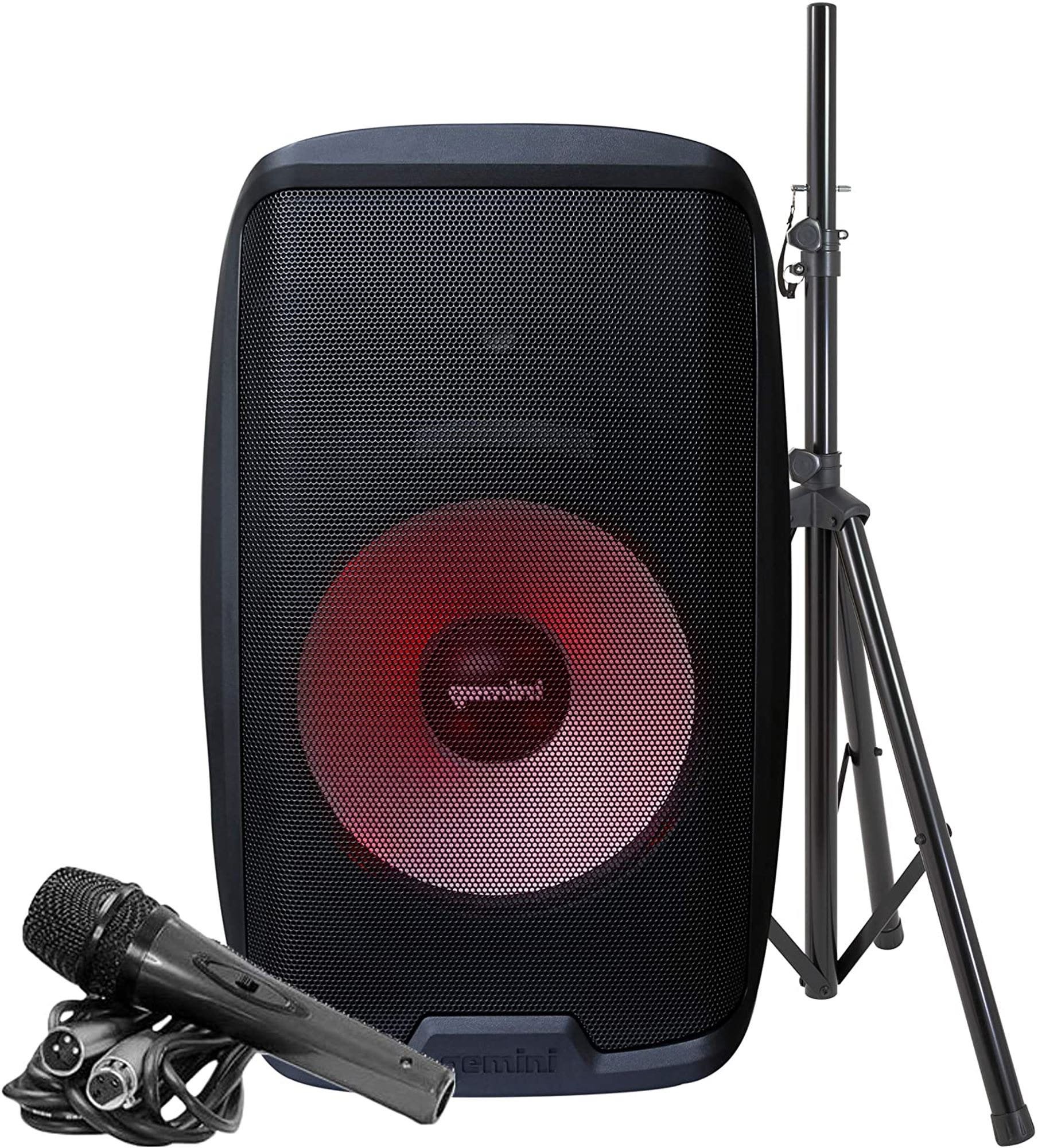 Gemini AS-2115BT-LTPK Portable PA System Package