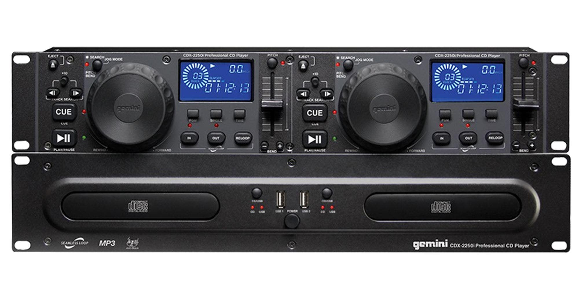 Gemini CDX2250i Pro 2U Rackmount CD USB Media Player