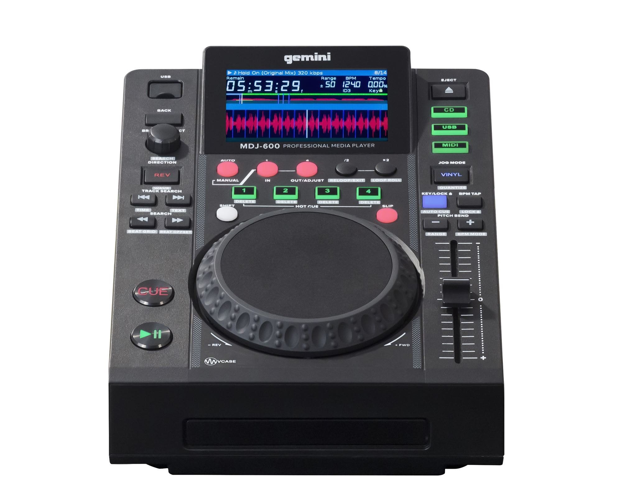 Gemini MDJ600 CD USB Media Player and MIDI controller