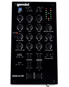 Gemini MXR01BT 2-Channel Pro DJ Mixer with BlueTooth