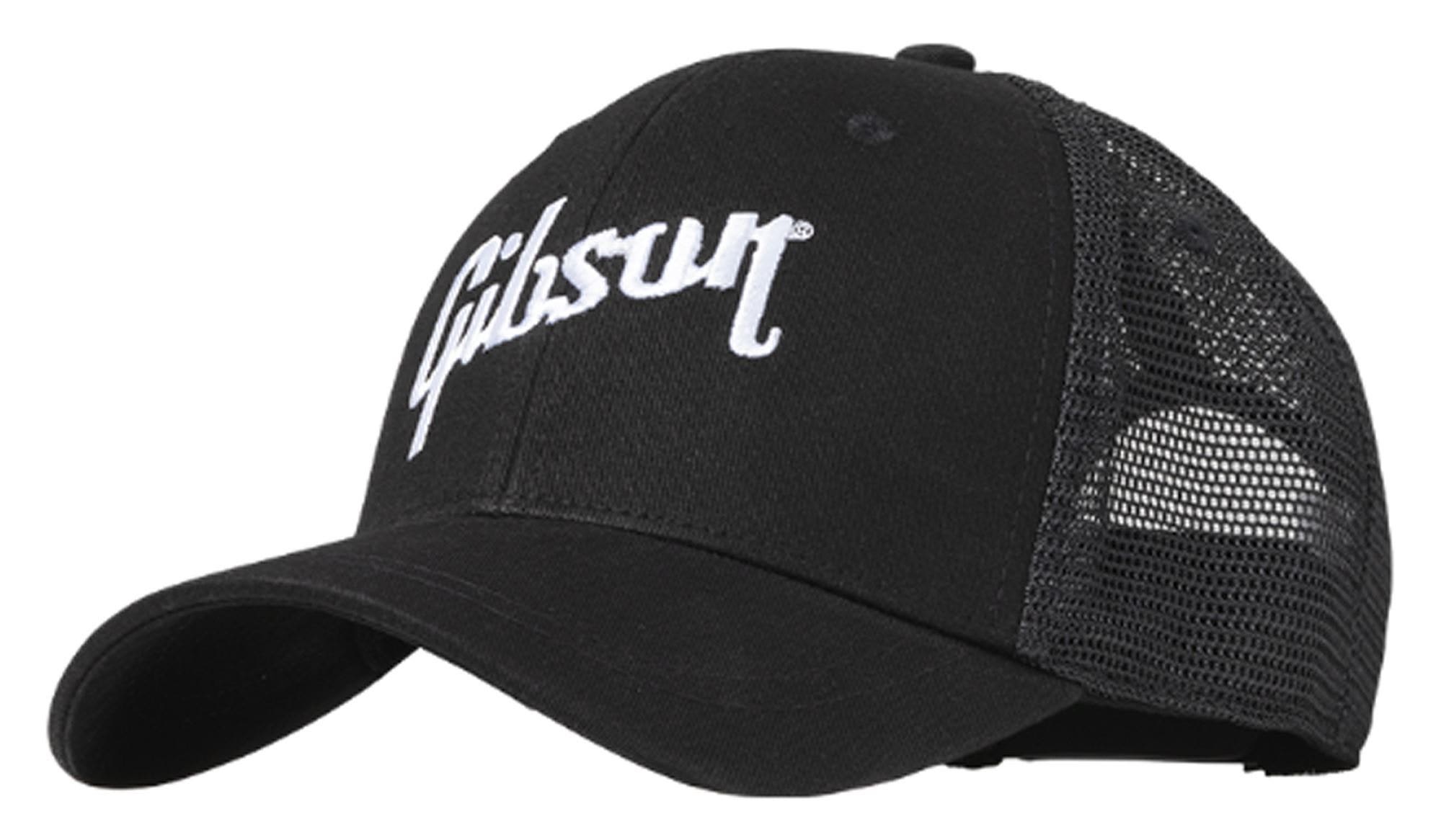Gibson Black Trucker Snapback Cap