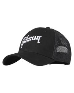 Gibson Black Trucker Snapback Cap
