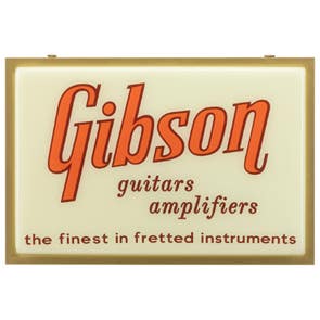 Gibson Vintage Lighted Sign, Guitars and Amplifiers